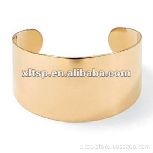 B72 Stainless Steel Fashion Female Gold Cuff Bracelet